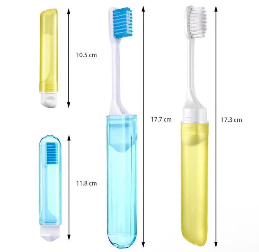 Foldable travel toothbrush