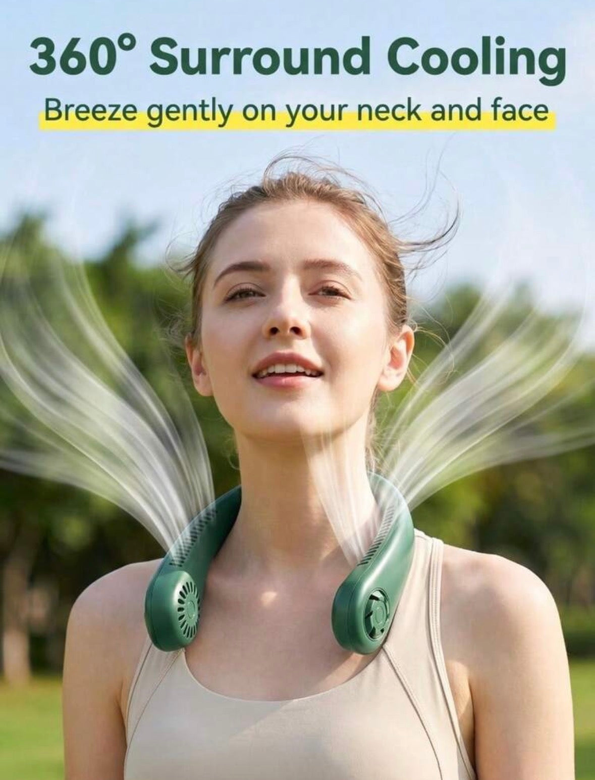 Portable neck fan