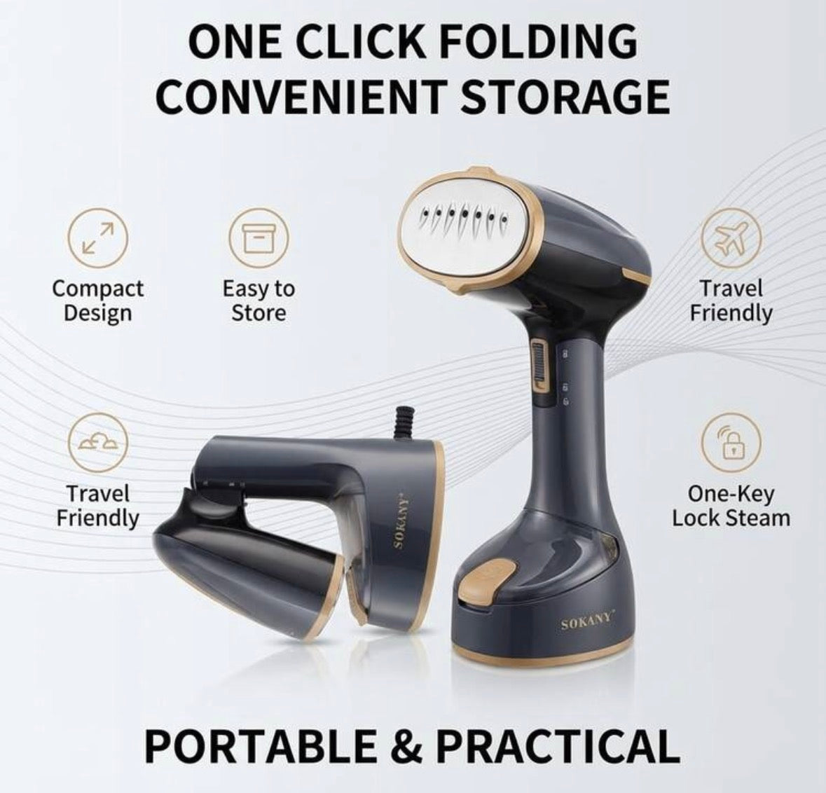 SOKANY cordless garment steamer