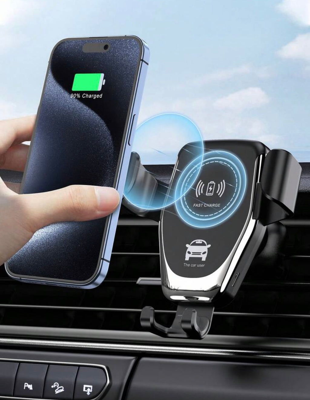 Charging phone holder