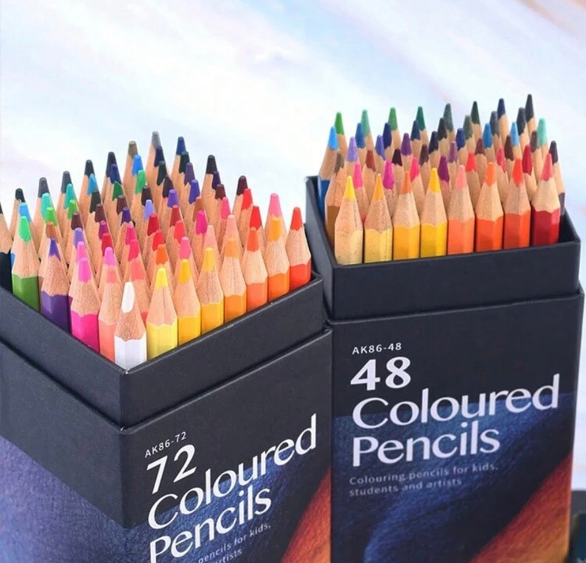Wooden colored pencils