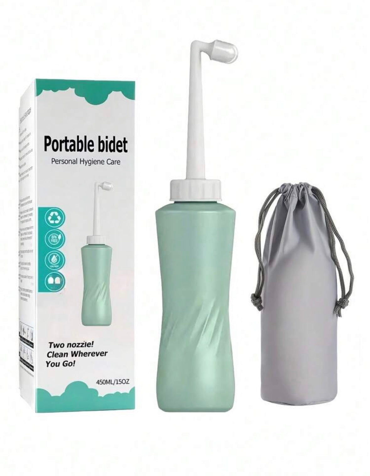 Portable intimate wash bottle