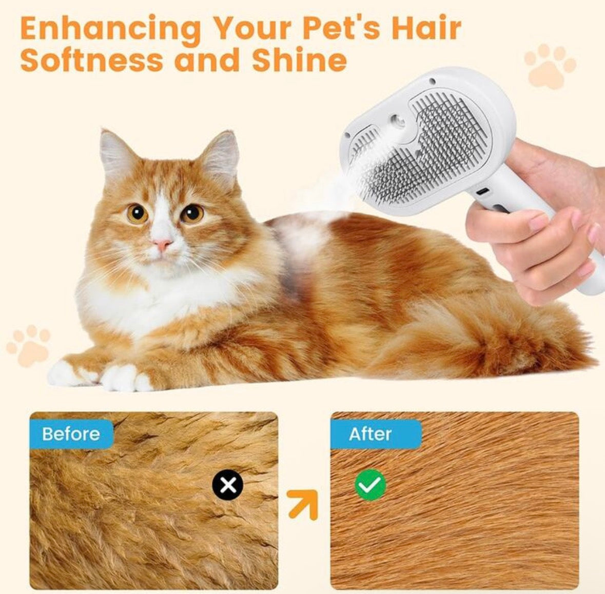 3 in 1 pet steam brush