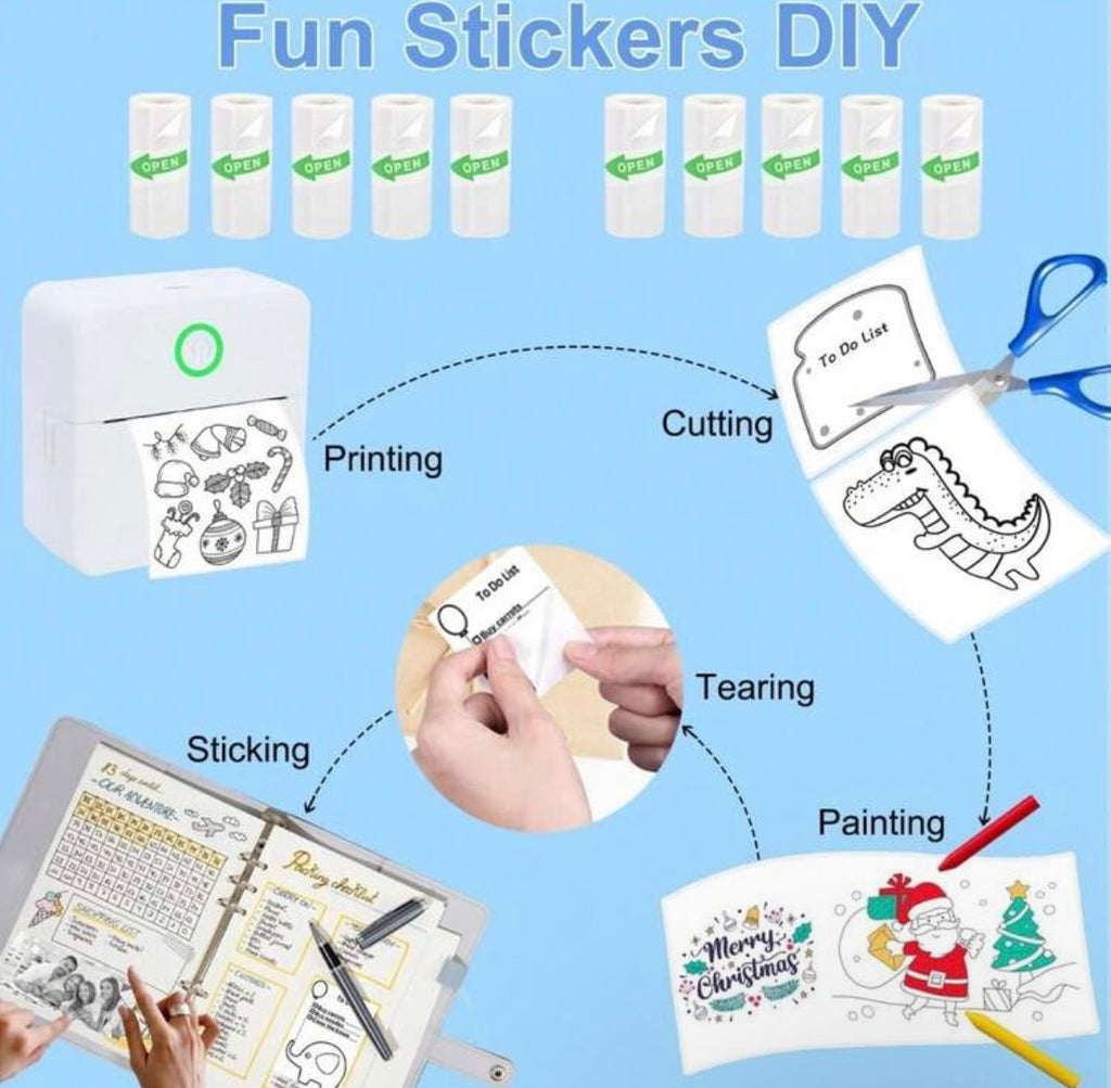 Mini sticker printer