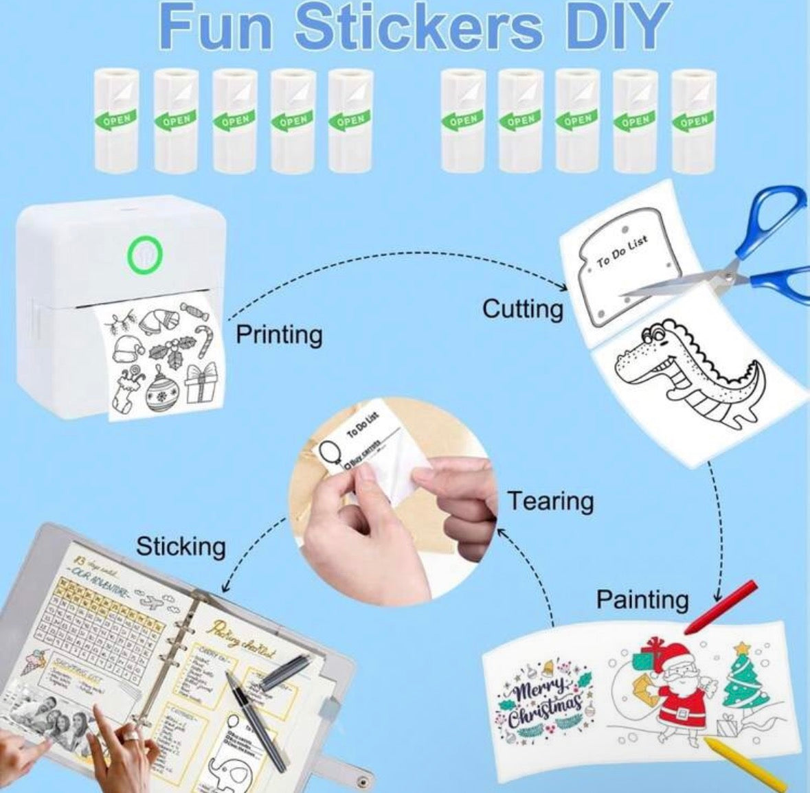 Mini sticker printer
