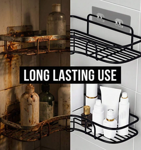 Adhesive corner rack