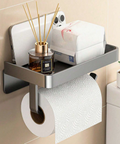 Adhesive toilet paper holder
