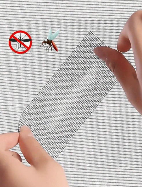 Waterproof self-adhesive window screen repair tape for net