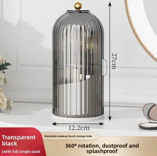 rotating makeup brush organizer