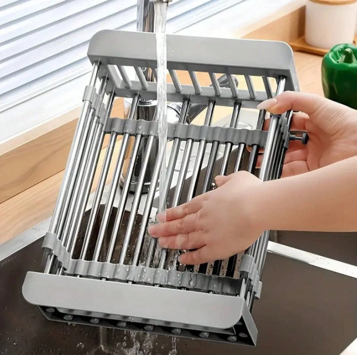 Expandable draining rack