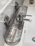 Bathroom faucet wall mounted storage rack