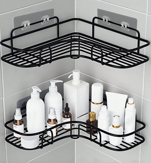 Adhesive corner rack