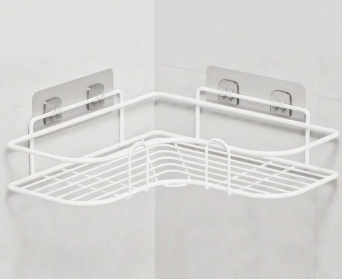 Adhesive corner rack