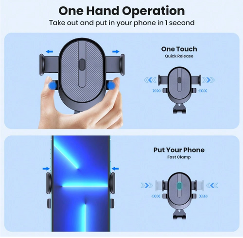 Auto locking car phone holder