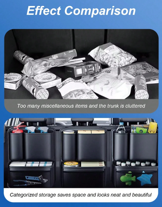 Leather trunk organizer
