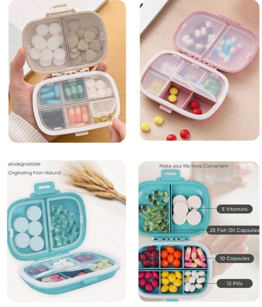 Compartment pill box