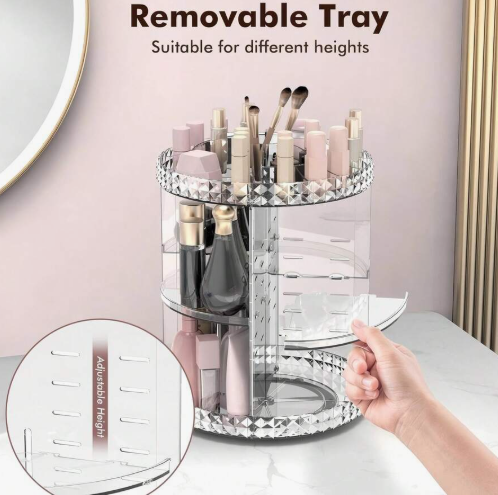 Spinning skincare organizer