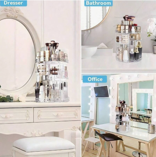 Spinning skincare organizer