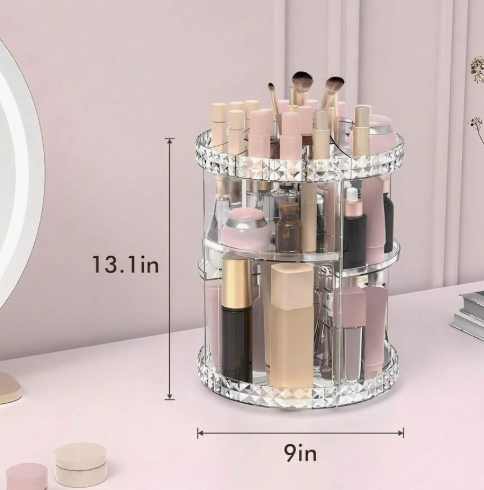 Spinning skincare organizer