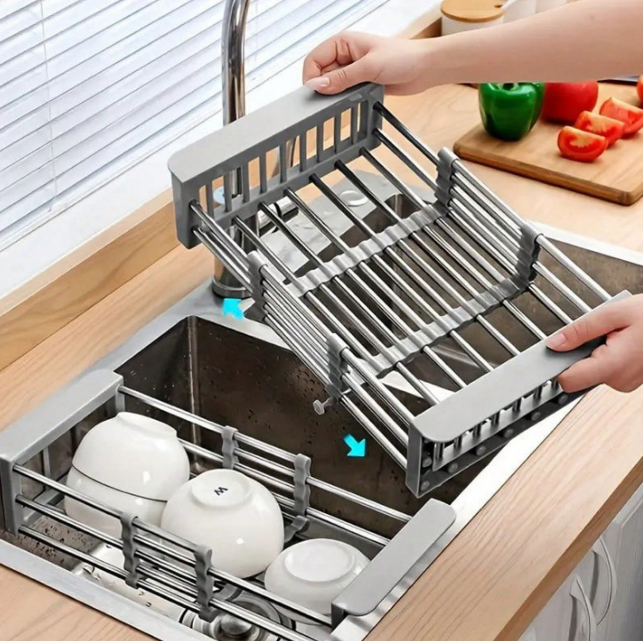 Expandable draining rack
