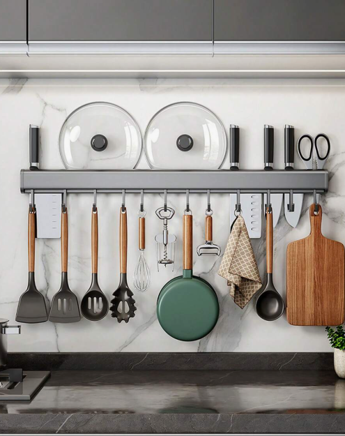 Utensil knife wall mount rock stainless steel