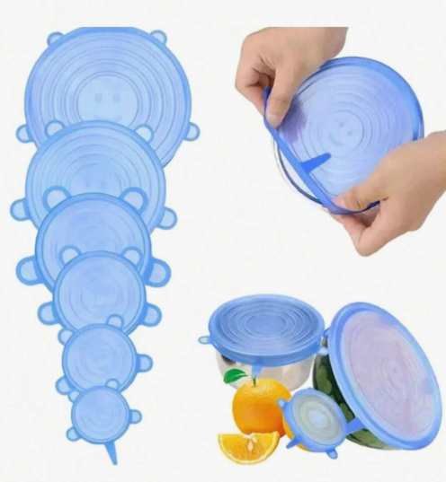 6-piece silicone stretch lids