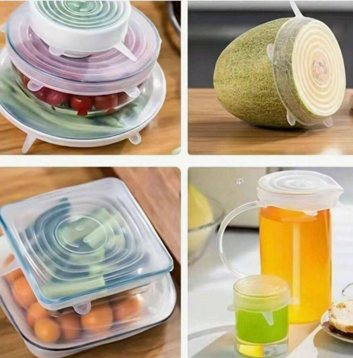 6-piece silicone stretch lids