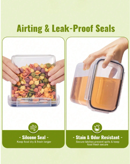 Airtight food storage containers