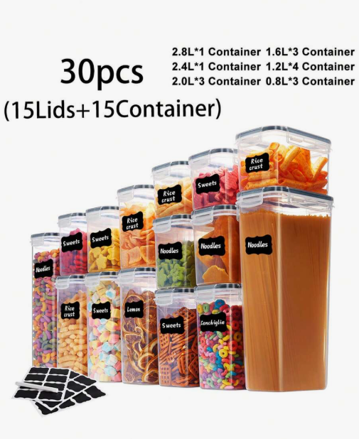 Airtight food storage containers