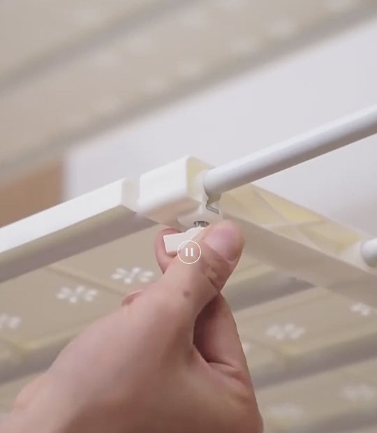 Adjustable tension shelf divider